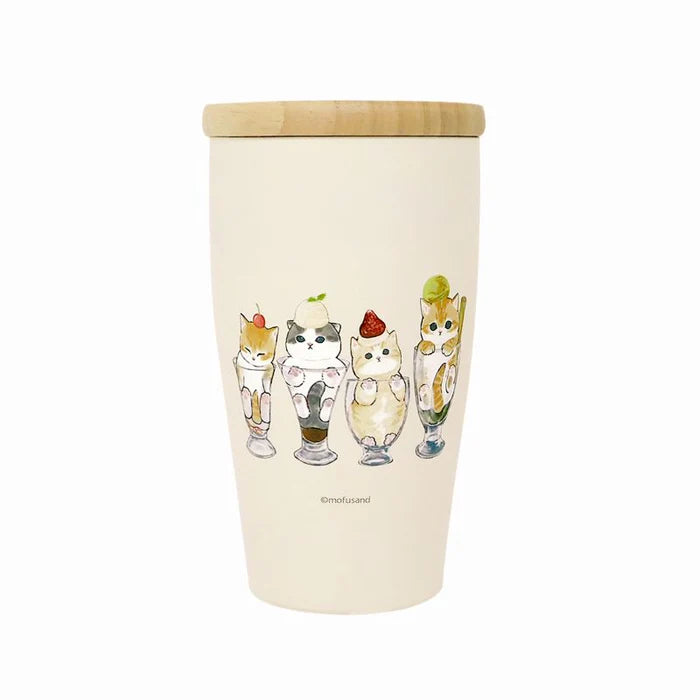 MOFUSAND© Stainless Steel Cup with Wood Lid (Japan Edition)