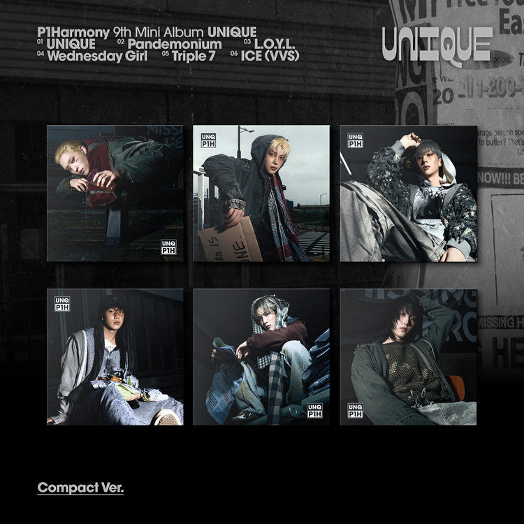 P1HARMONY 9TH MINI ALBUM - UNIQUE (COMPACT VER.)