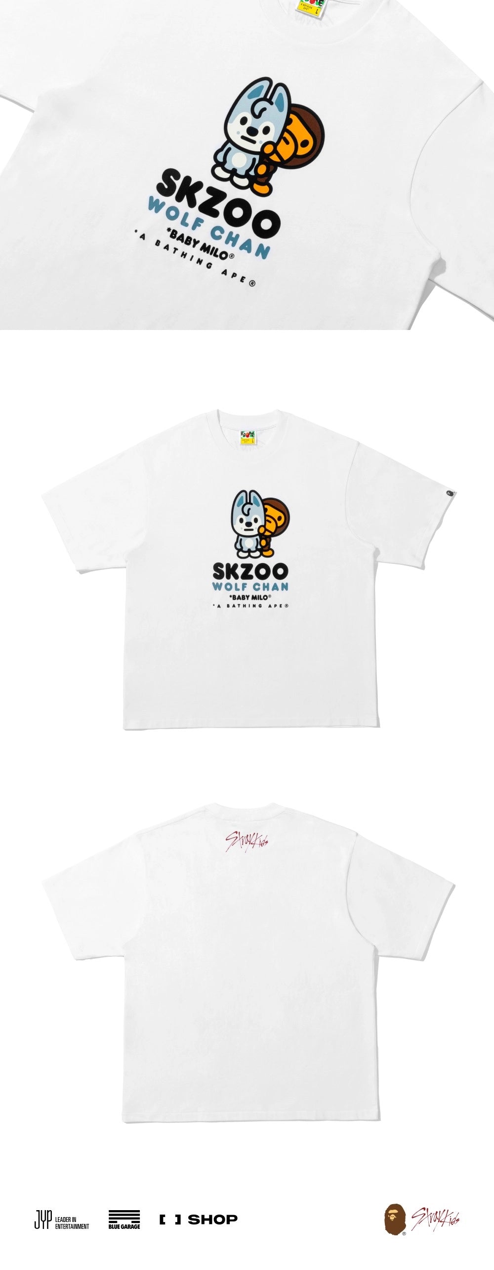 BAPE X STRAY KIDS BABY MILO TEE M