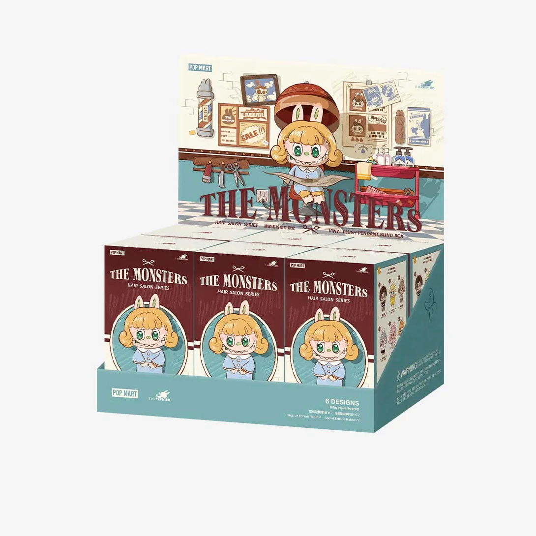 POP MART Authentic The MONSTERS Labubu Plush -Hair Salon Mystery Box