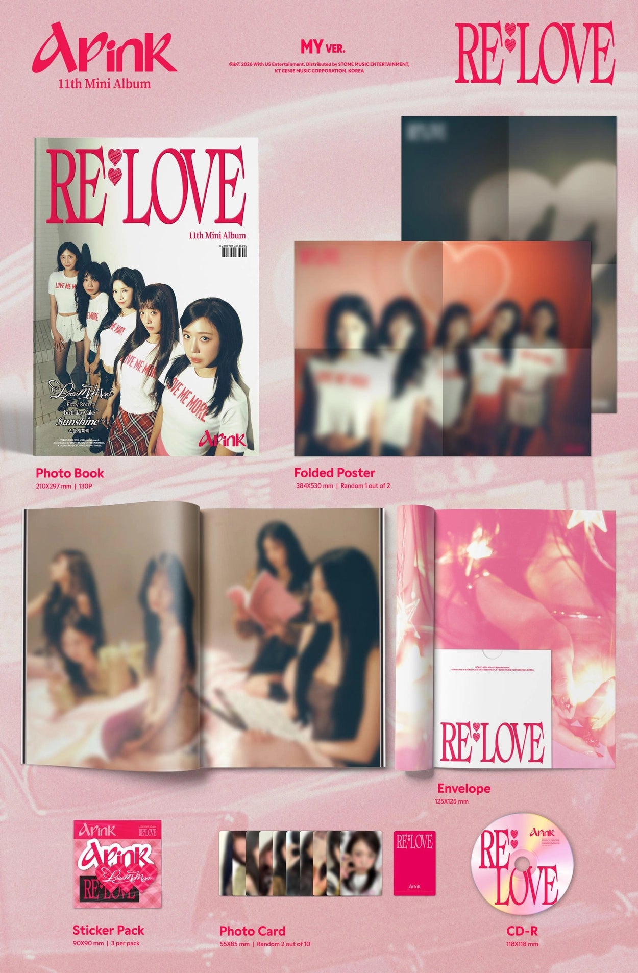 APINK 11TH MINI ALBUM - RE : LOVE