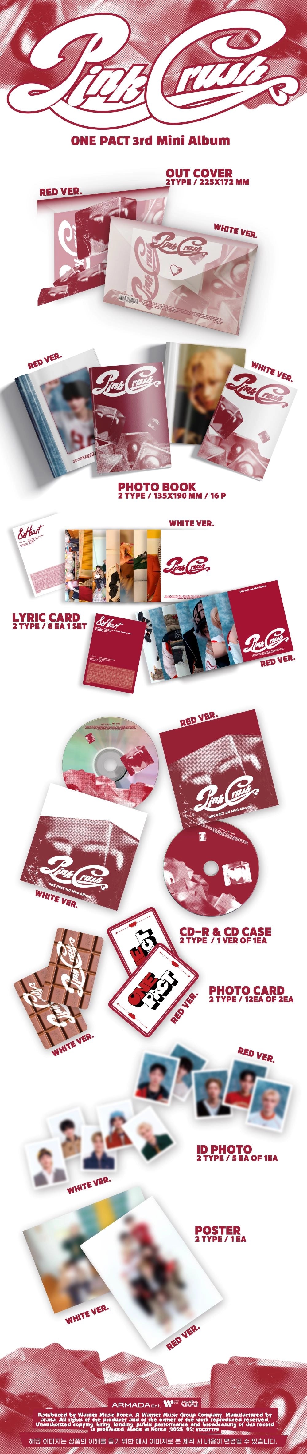 ONE PACT 3RD MINI ALBUM - PINK CRUSH