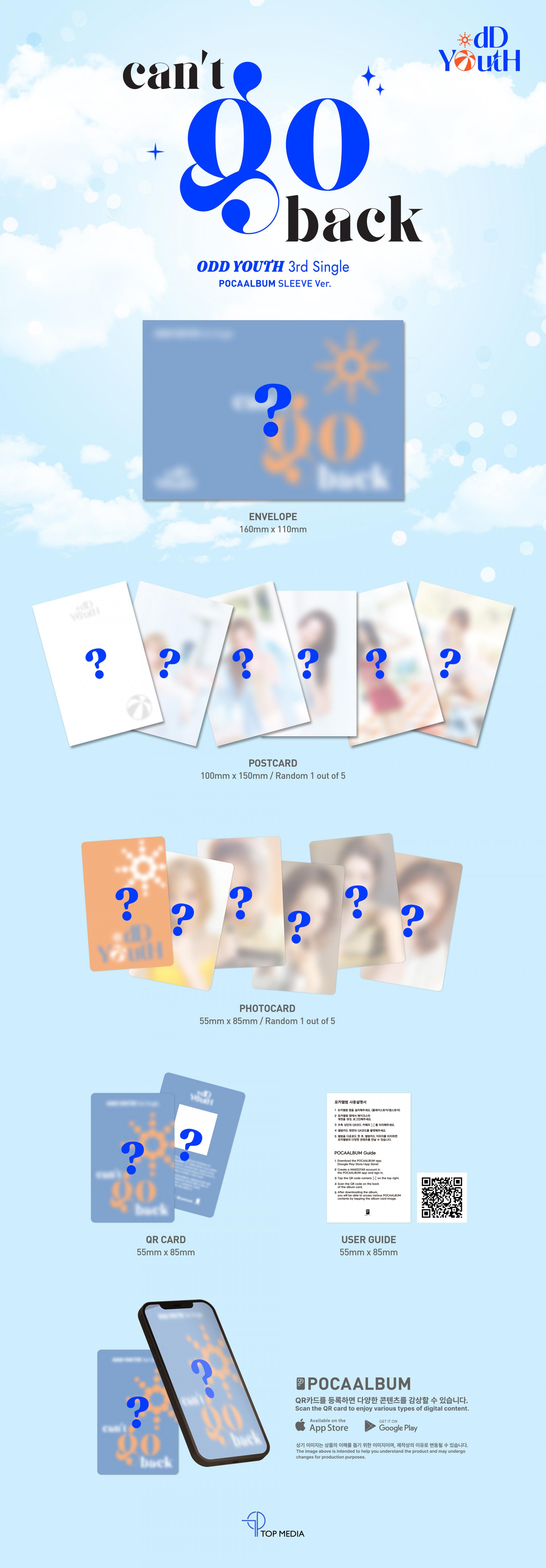 ODD YOUTH 3RD SINGLE - CAN'T GO BACK (POCAALBUM SLEEVE VER.)