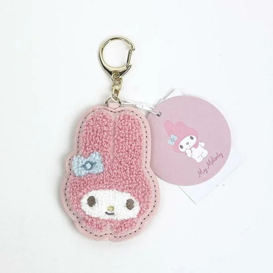 SANRIO© Leather Fluffy Patch Key Holder (Japan Edition)