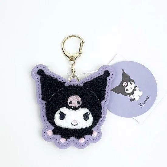 SANRIO© Leather Fluffy Patch Key Holder (Japan Edition)
