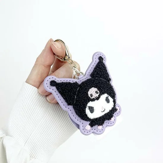 SANRIO© Leather Fluffy Patch Key Holder (Japan Edition)