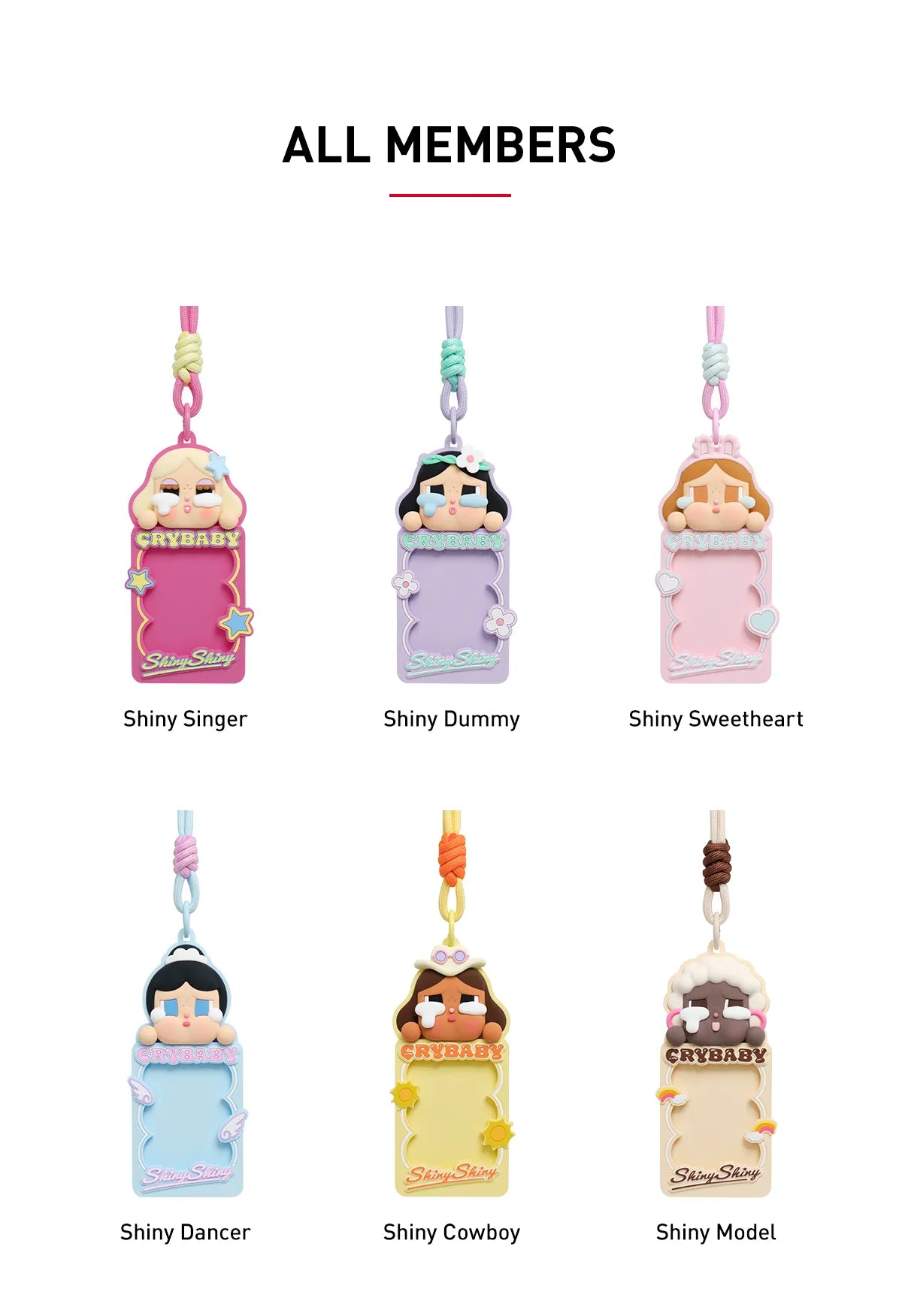 POP MART Authentic CRYBABY Shiny Shiny Series - Card Holder 6 Design