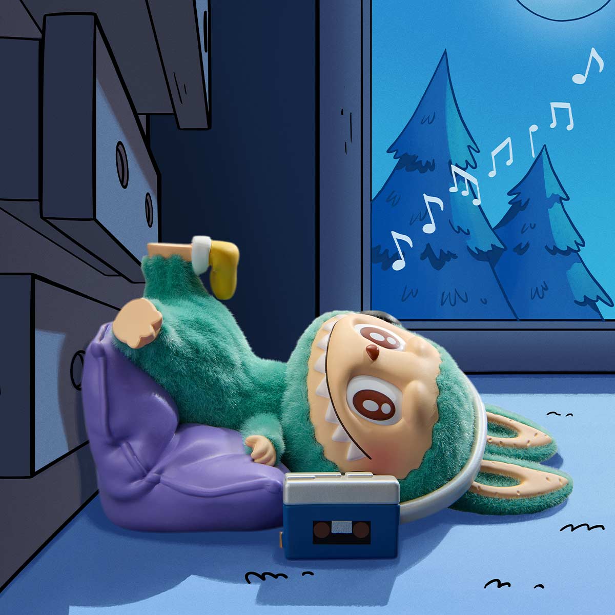 POP MART Authentic THE MONSTER Labubu Figure 1:00 A.M. Mystery Box