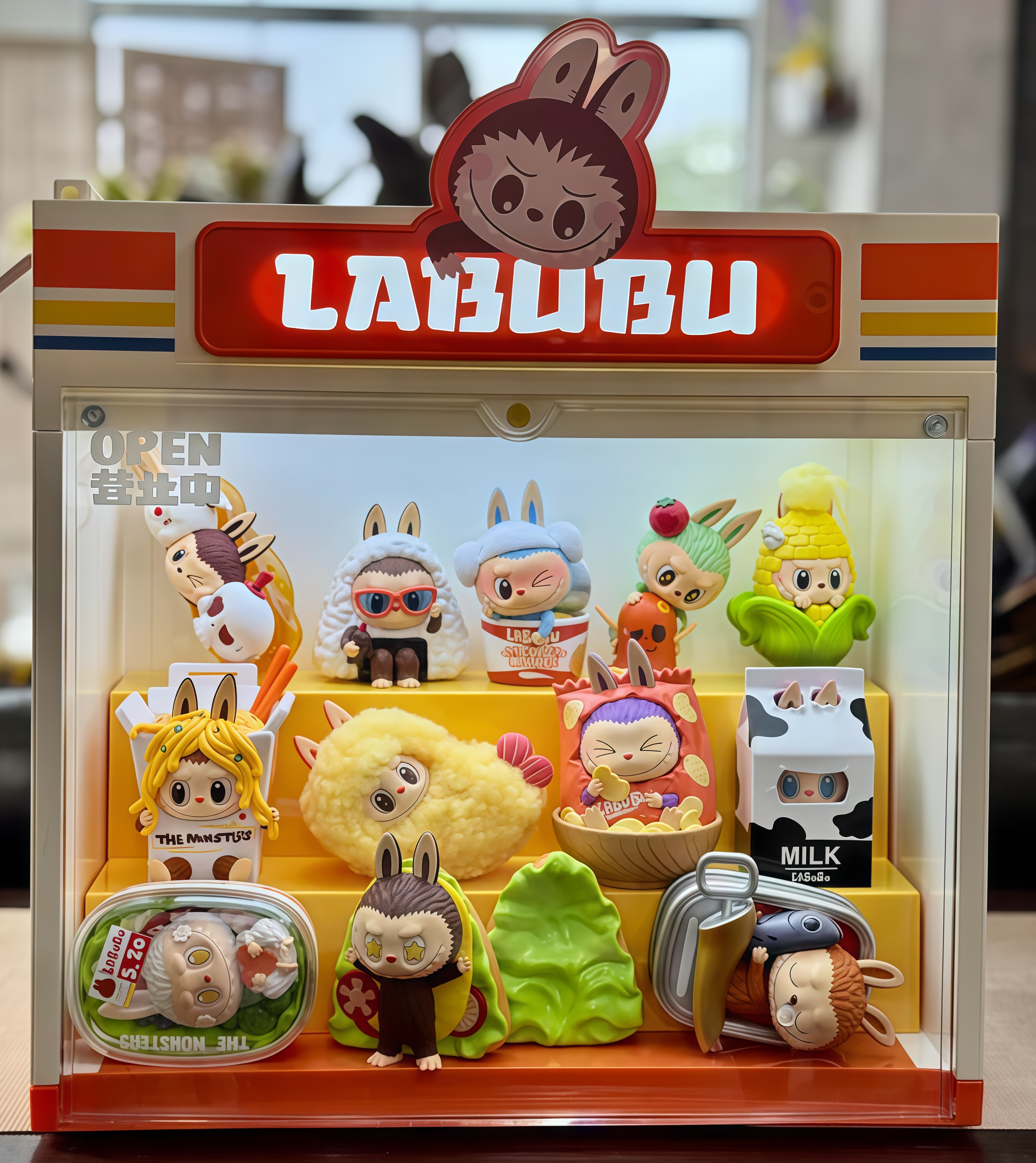 POP MART Authentic THE MONSTERS Labubu Figure Wacky Mart (Full set )