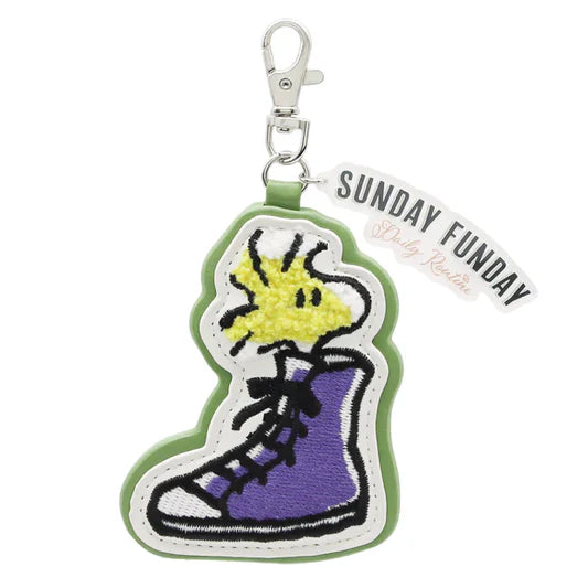 PEANUT SNOOPY Authentic Leather Patch Keyholder