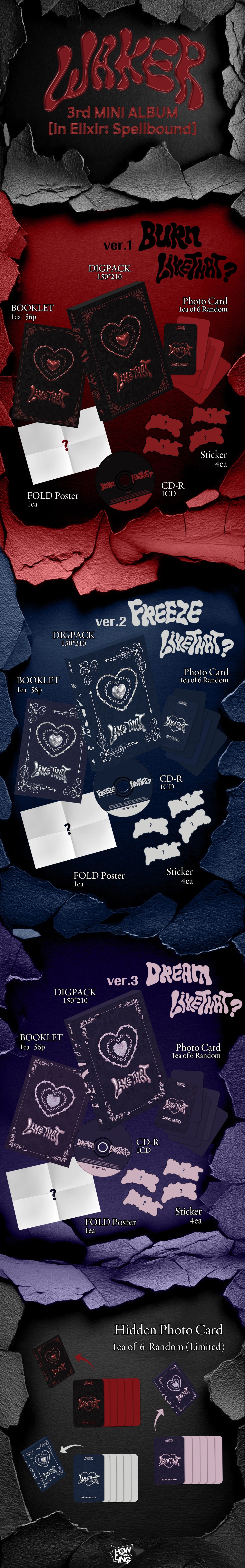 WAKER 3RD MINI ALBUM - IN ELIXIR: SPELLBOUND