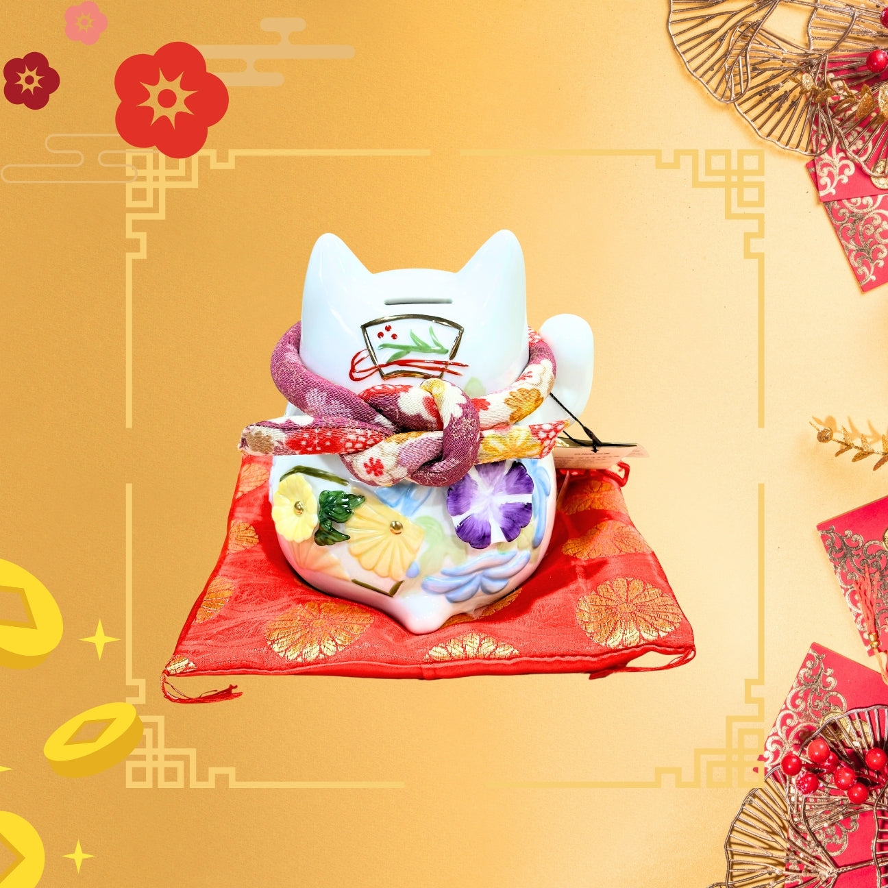 Lucky Cat 紫滕招財貓 20cm
