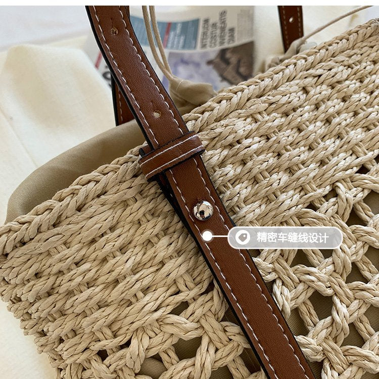 Basket Beige Shoulder Bag