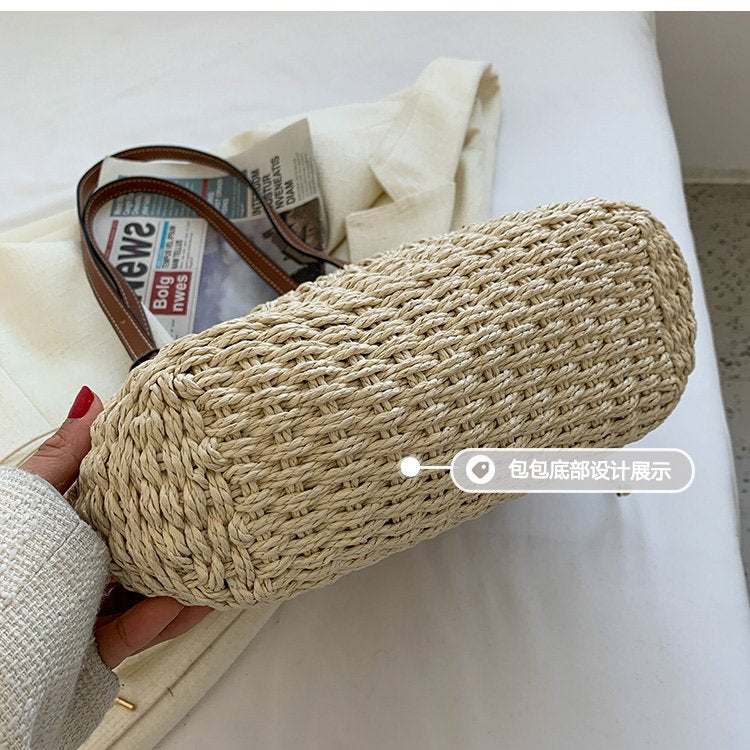 Basket Beige Shoulder Bag