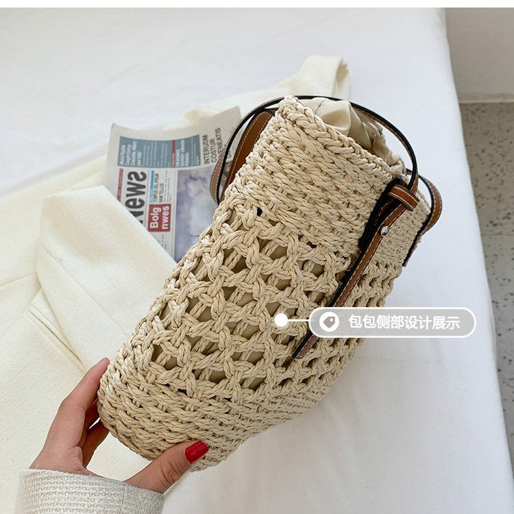 Basket Beige Shoulder Bag