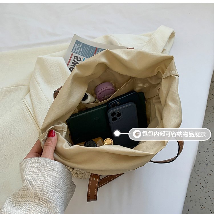 Basket Beige Shoulder Bag