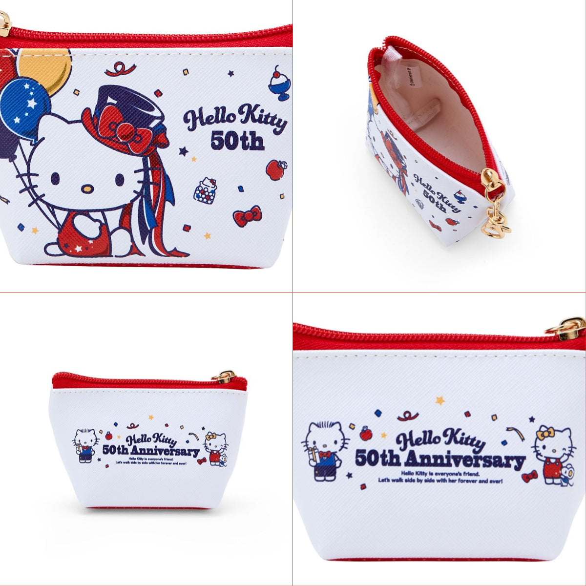 SANRIO© Hello Kitty 50th Anniversary Triangle Mini Pouch (Japan Edition)