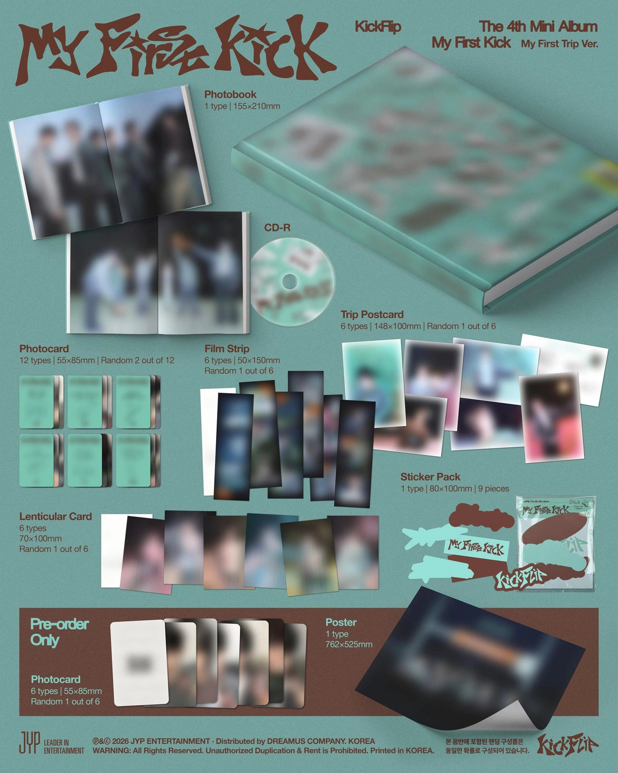 KICKFLIP 4TH MINI ALBUM - MY FIRST KICK (MY FIRST TRIP VER.)