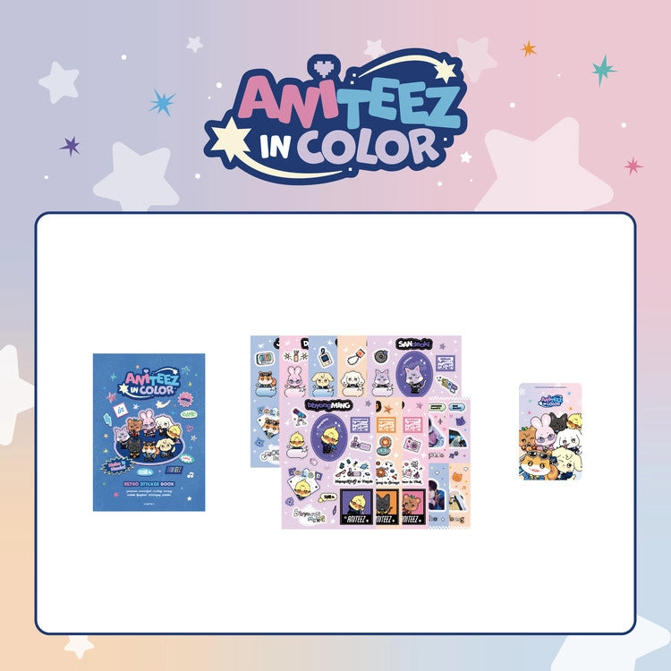 ATEEZ - 'ANITEEZ IN COLOR' MD RETRO STICKER BOOK