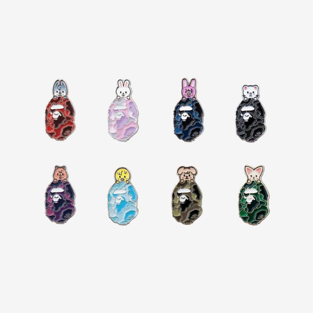 BAPE X STRAY KIDS METAL PINS