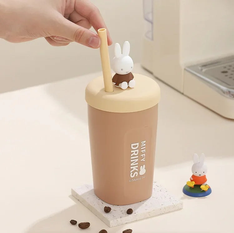 MIFFY© Authentic Stainless Steel Mug with Straw