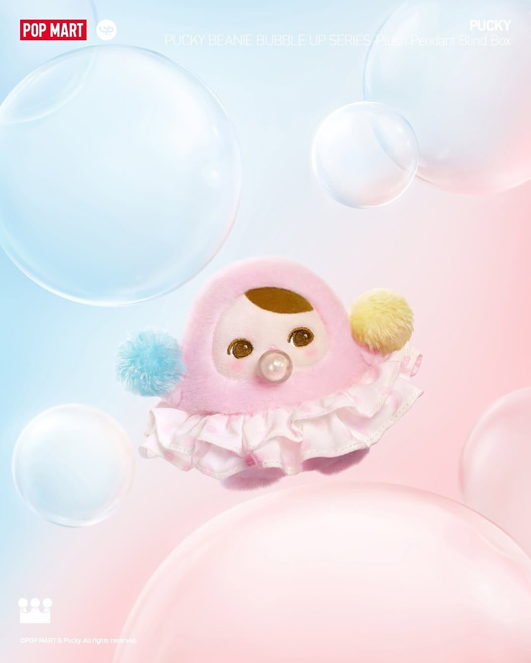POP MART Authentic PUCKY Beanie Bubble Up Plush Mystery Box 6 Design (1 Piece)
