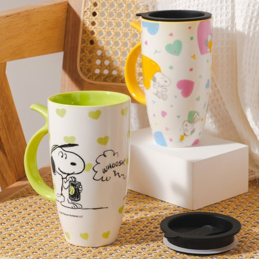 PEANUT SNOOPY Mug with Lid Large
