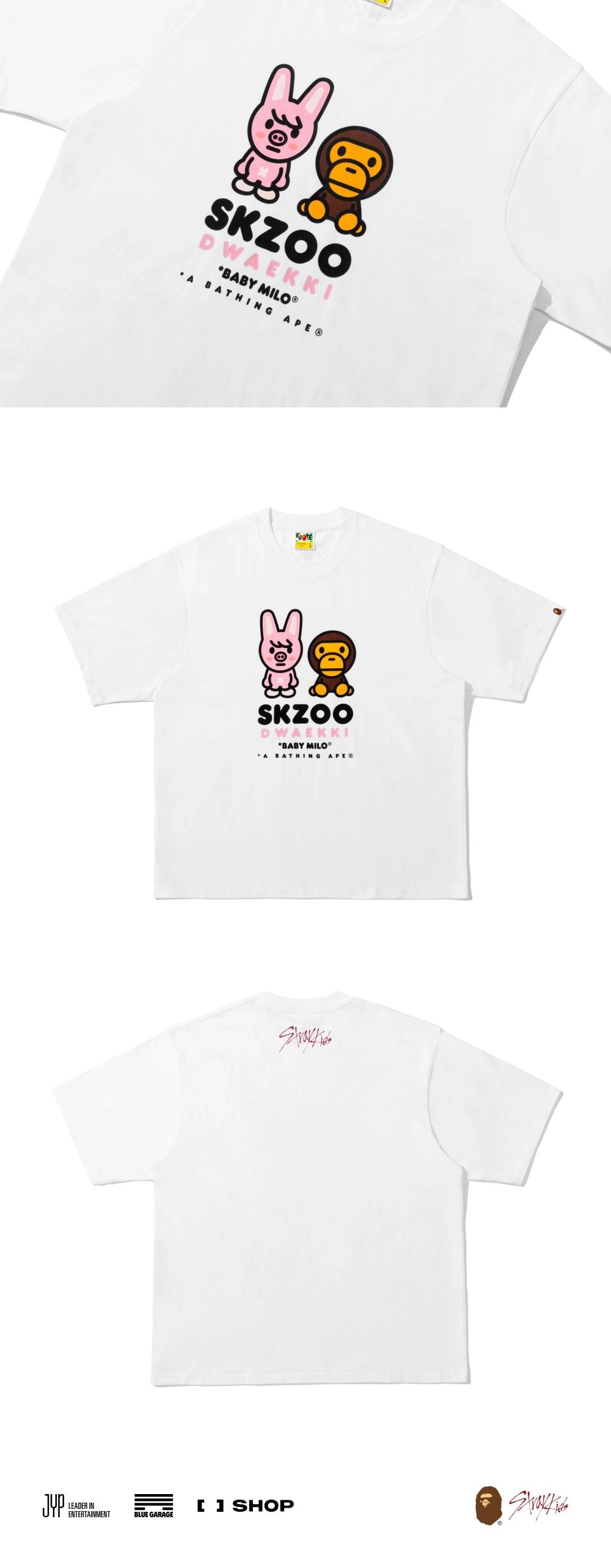 BAPE X STRAY KIDS BABY MILO TEE M
