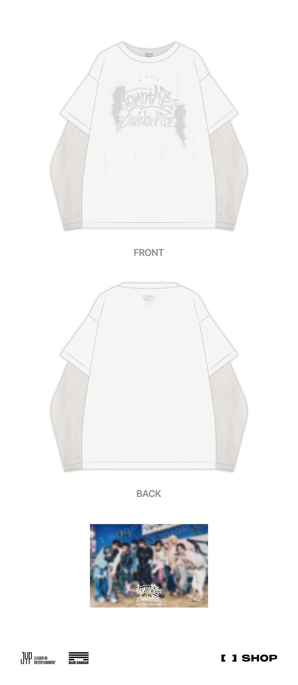 STRAY KIDS - DOMINATE : CELEBRATE POP-UP STORE MD - LAYERED LONGSLEEVE