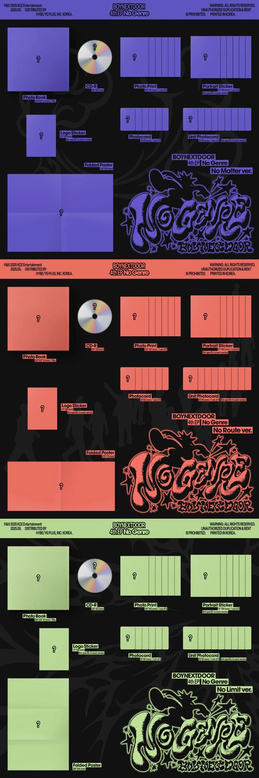 BOYNEXTDOOR 4TH EP - NO GENRE