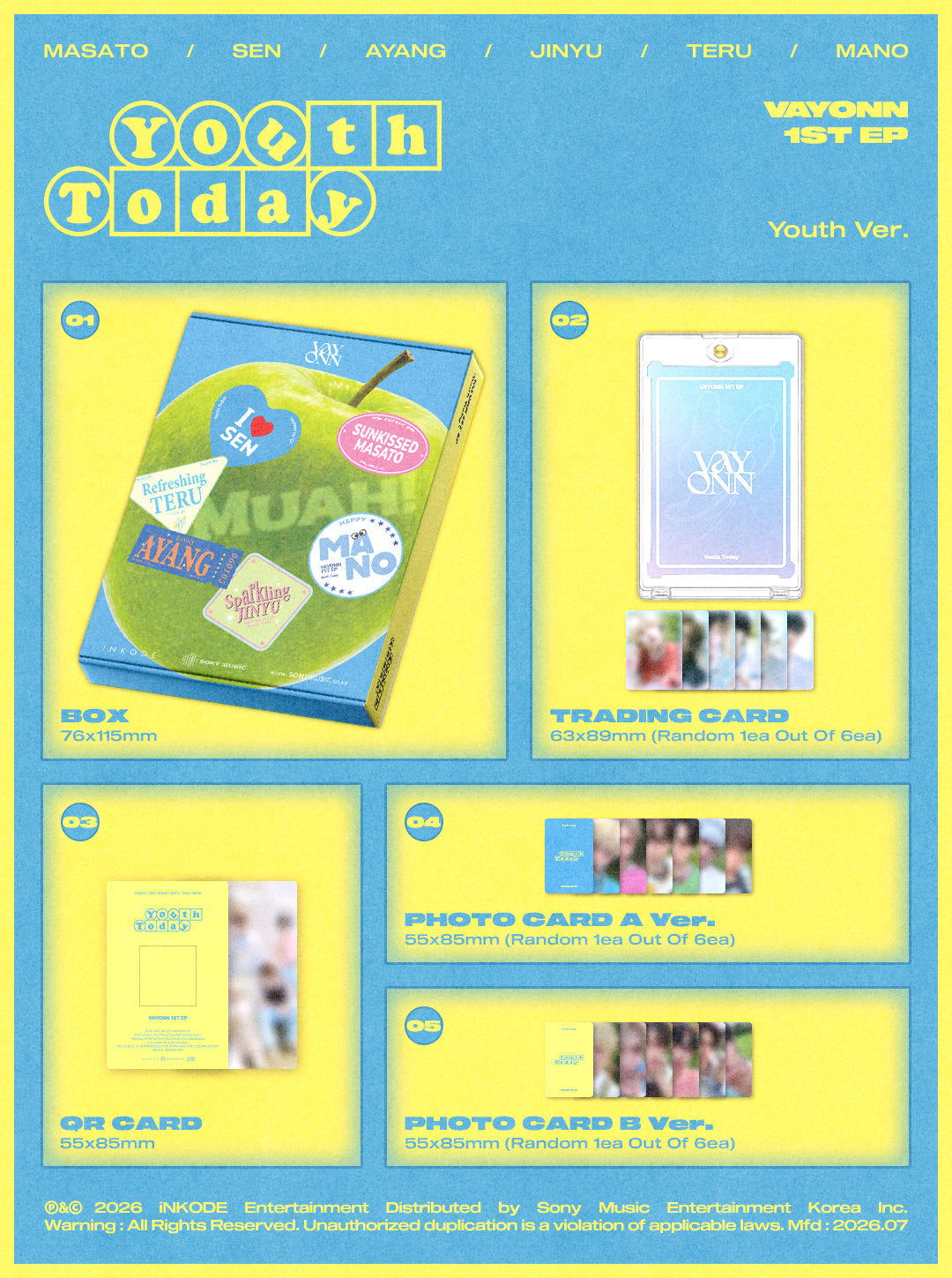 VAYONN 1ST EP ALBUM - YOUTH TODAY (YOUTH VER.)