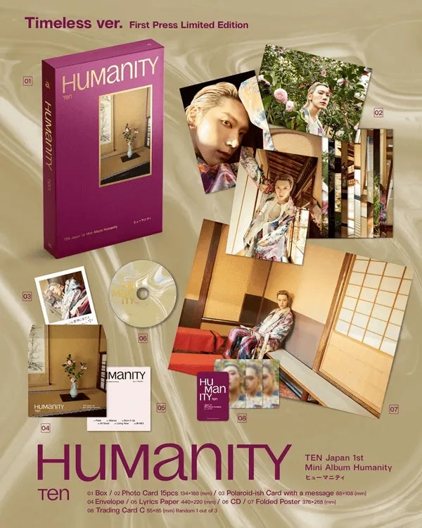 TEN (WAYV) JAPANESE ALBUM- HUMANITY (TIMELESS / STREET / FALLEN VERSION)