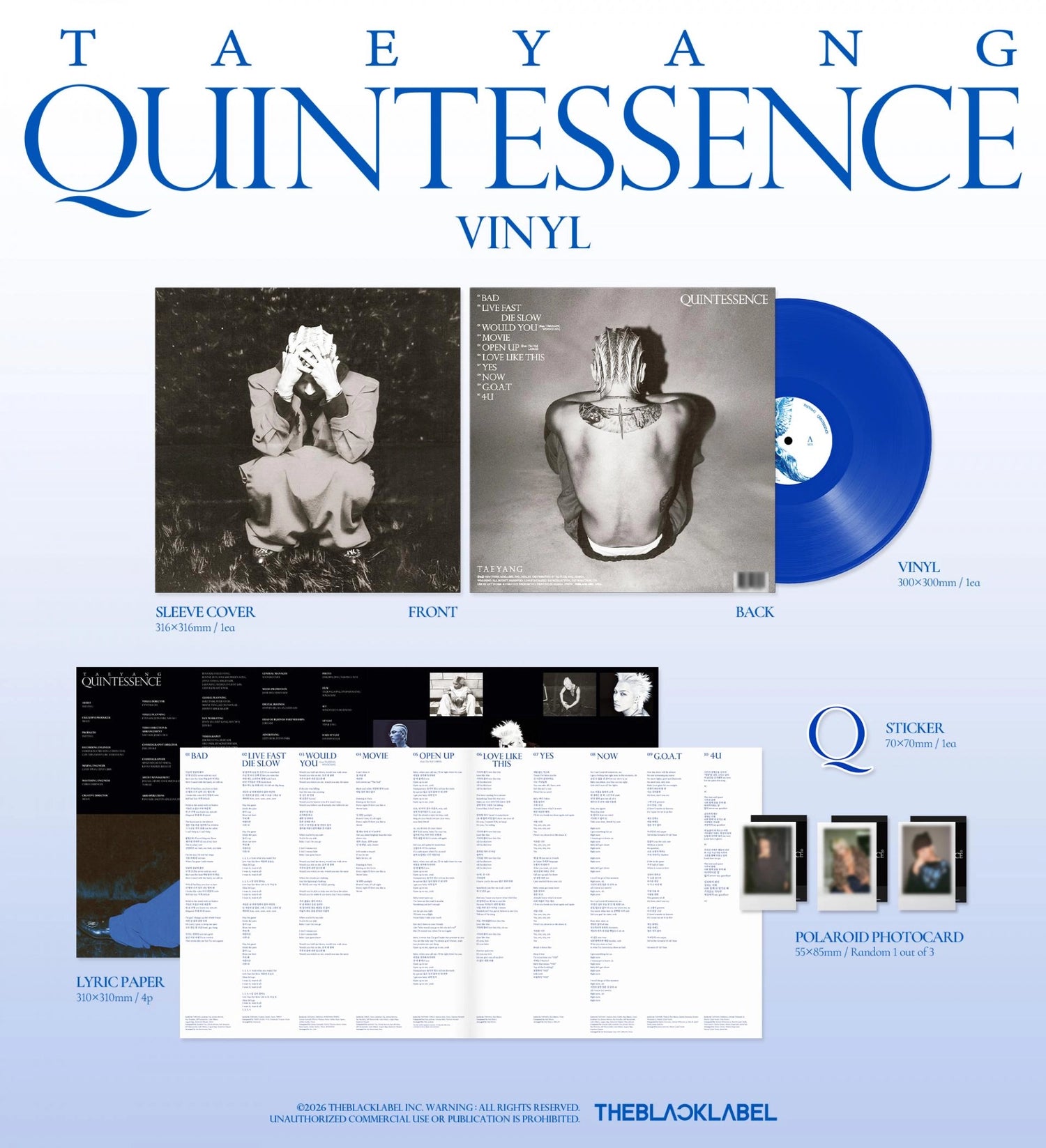 TAEYANG - QUINTESSENCE (VINYL)