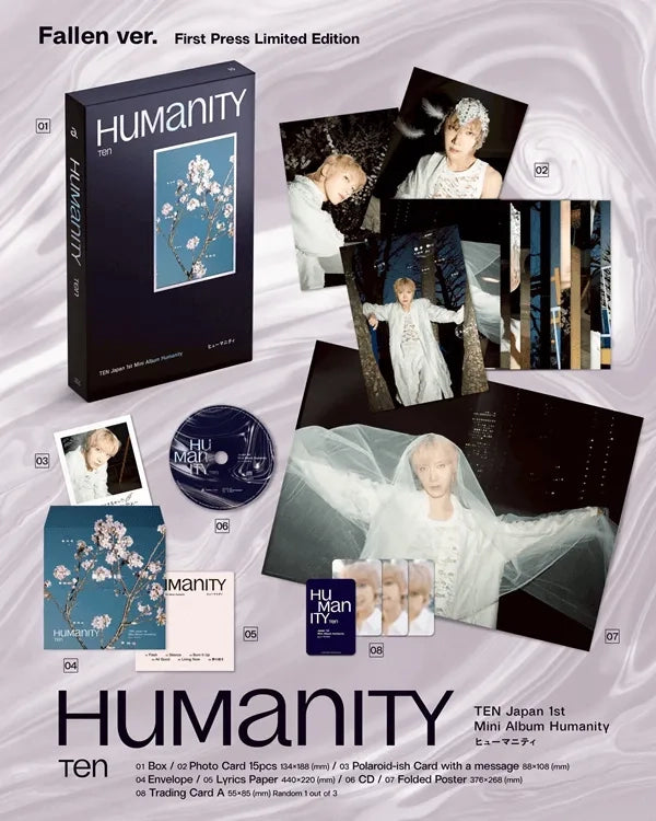 TEN (WAYV) JAPANESE ALBUM- HUMANITY (TIMELESS / STREET / FALLEN VERSION)