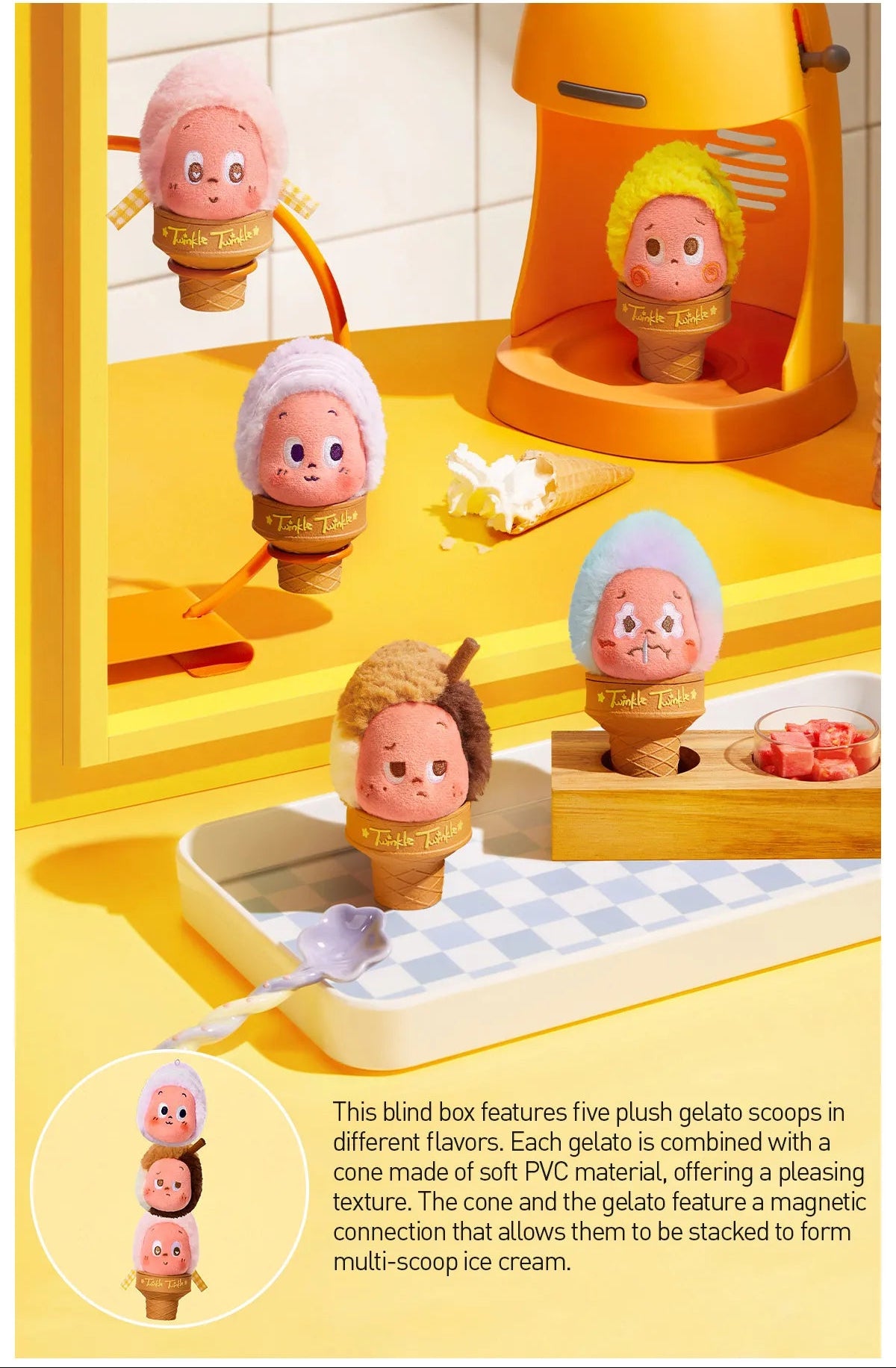 POP MART Twinkle Twinkle Moon Gelato Series Plush Mystery Box 4 Designs