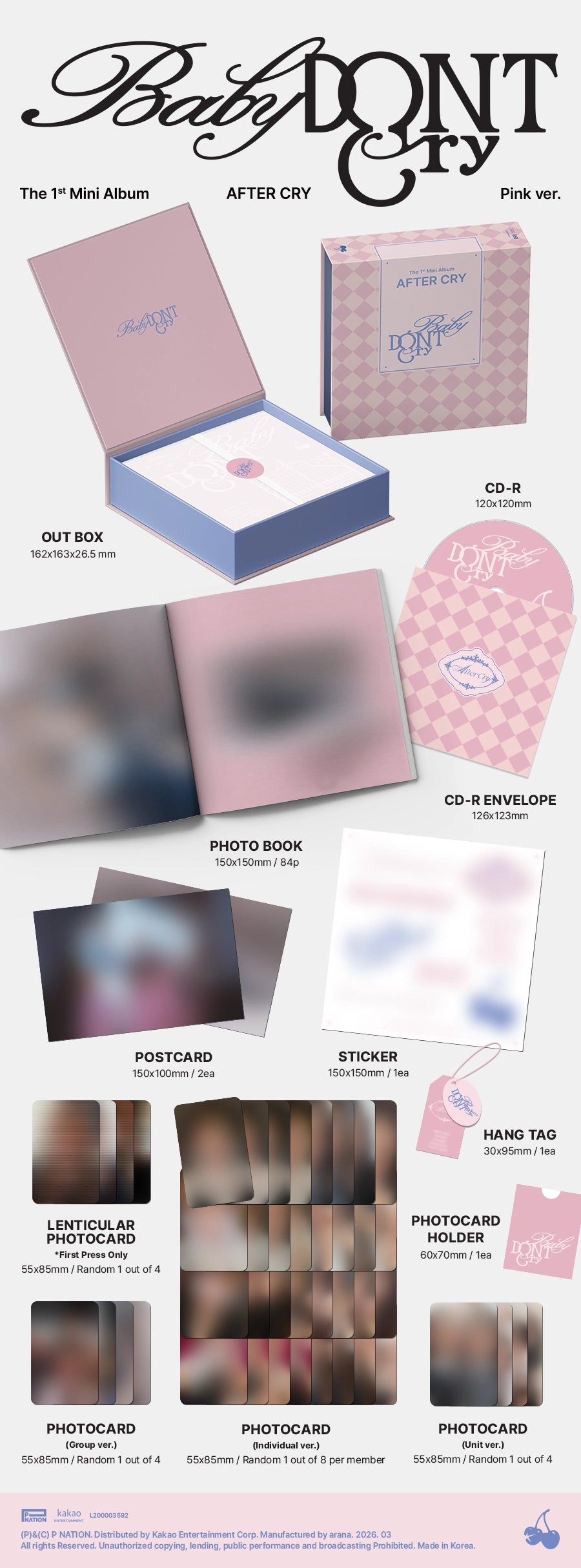 BABY DONT CRY THE 1ST MINI ALBUM - AFTER CRY