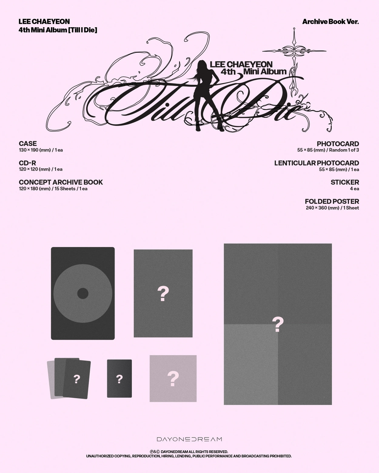 LEE CHAE YEON 4TH MINI ALBUM - TILL I DIE (ARCHIVE BOOK VER.)