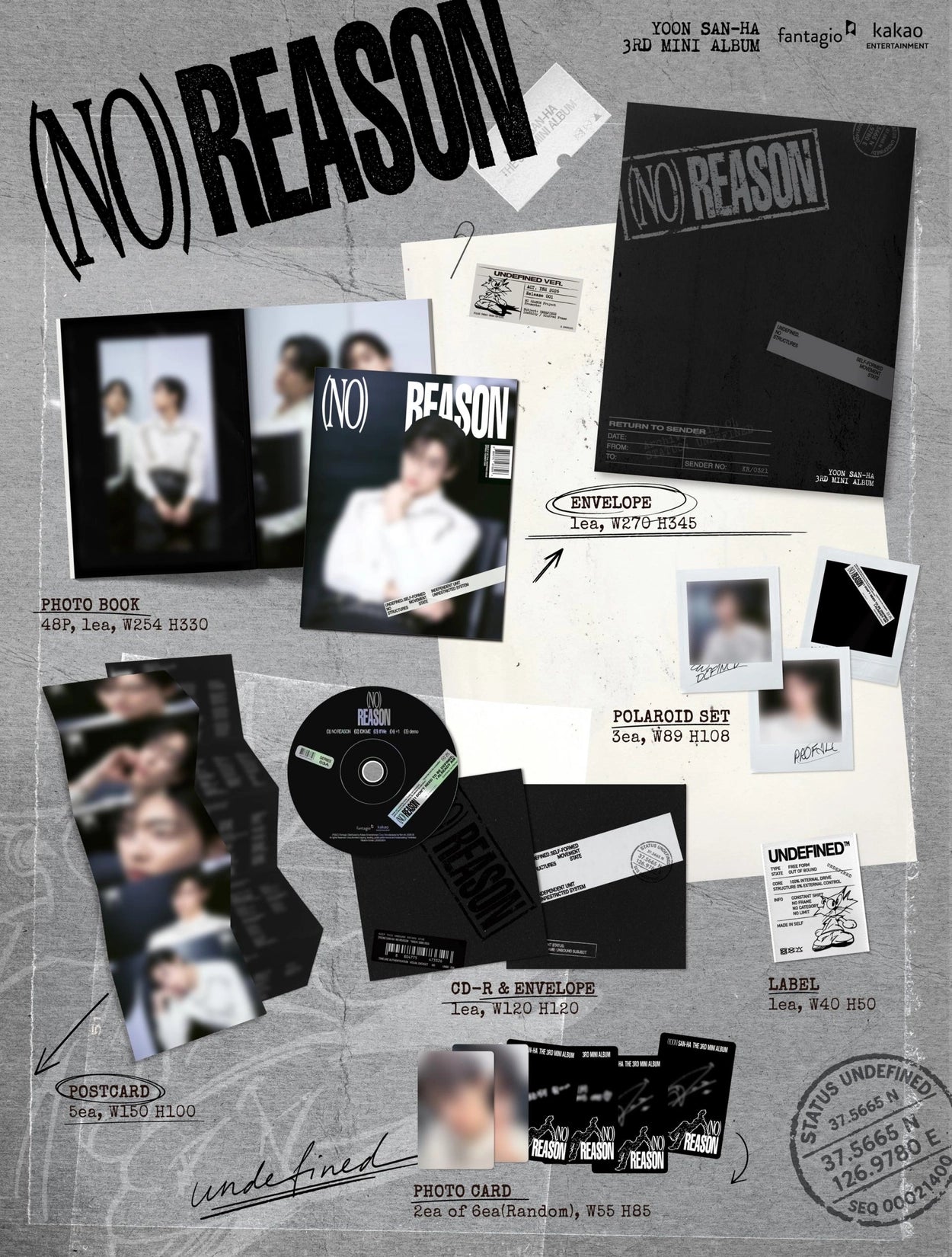 YOON SAN-HA 3RD MINI ALBUM (NO REASON)