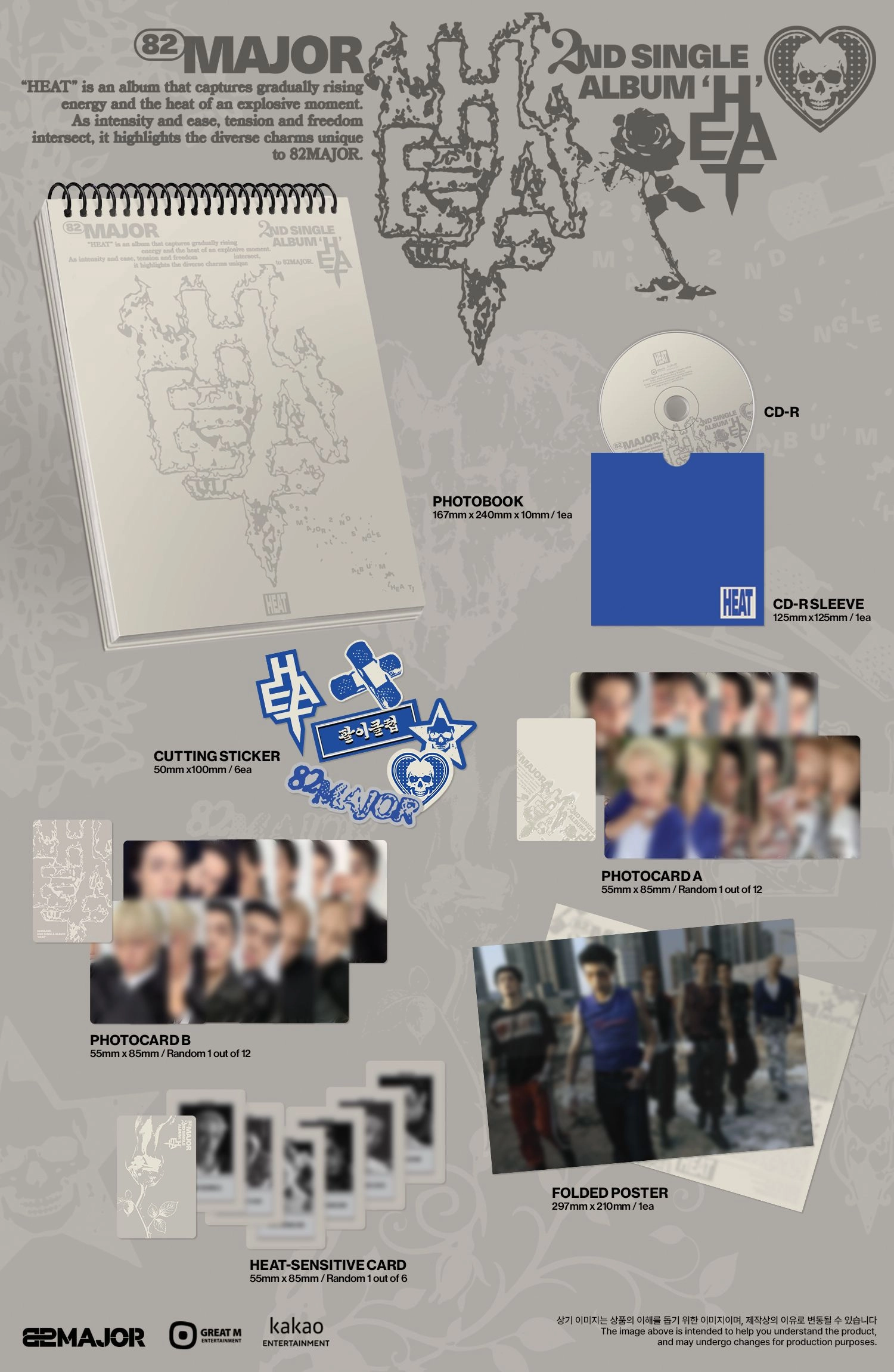 82MAJOR 2ND SINGLE ALBUM - HEAT (PHOTOBOOK VER)