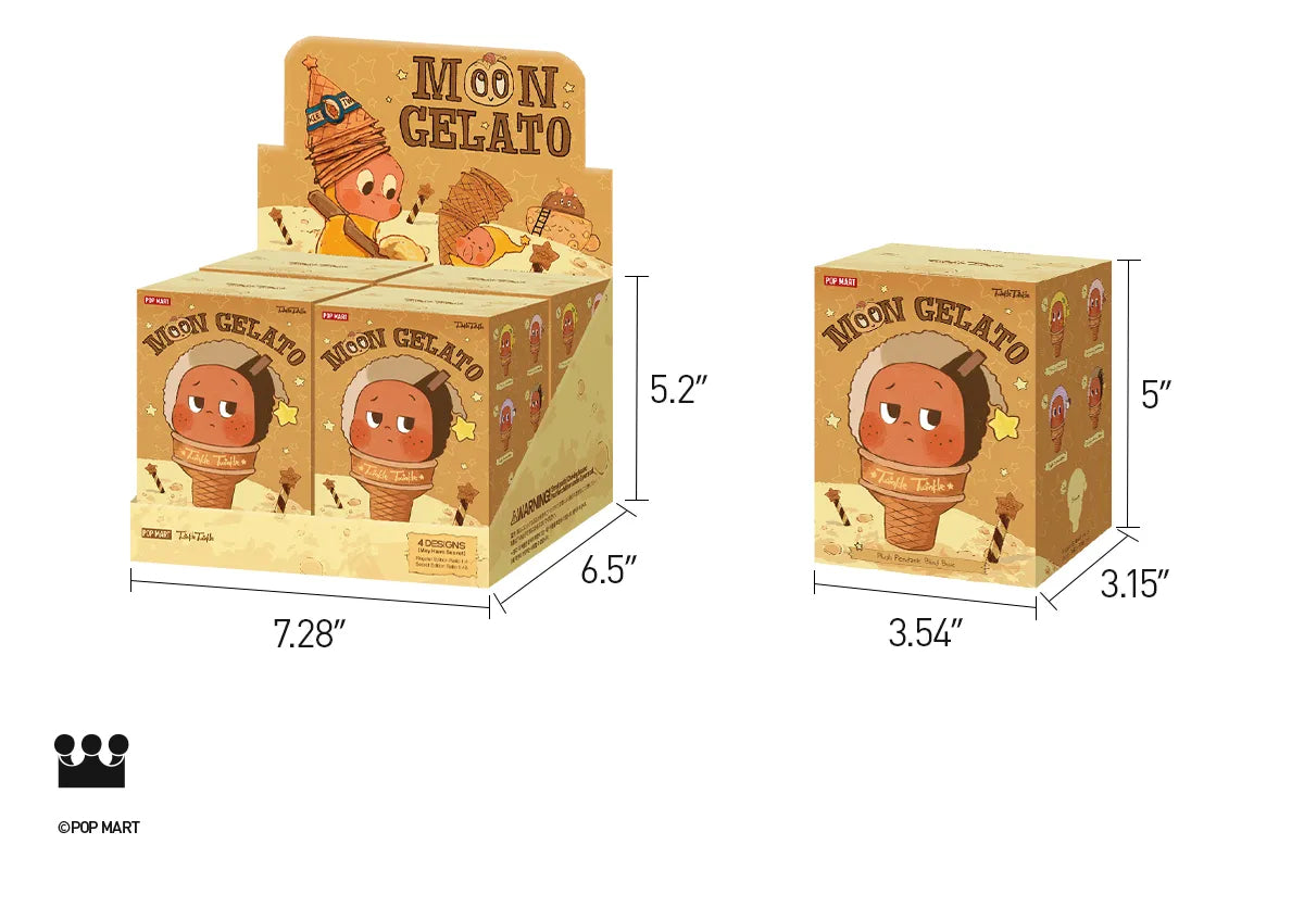 POP MART Twinkle Twinkle Moon Gelato Series Plush Mystery Box 4 Designs
