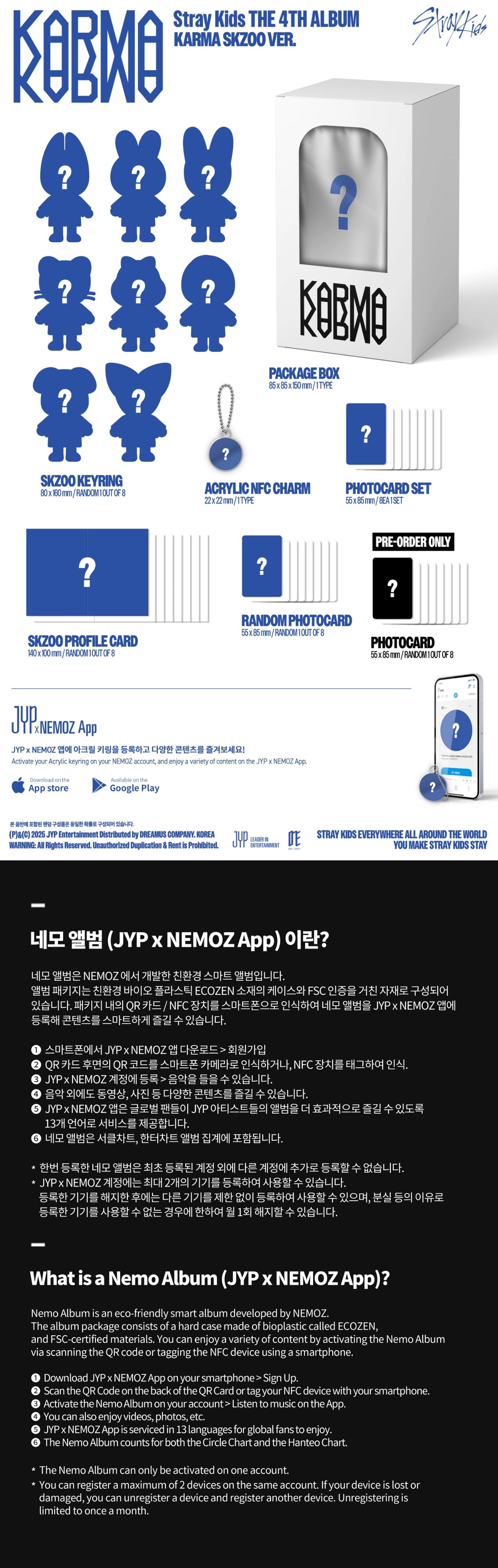 STRAY KIDS 4TH ALBUM - KARMA (SKZOO VER.)