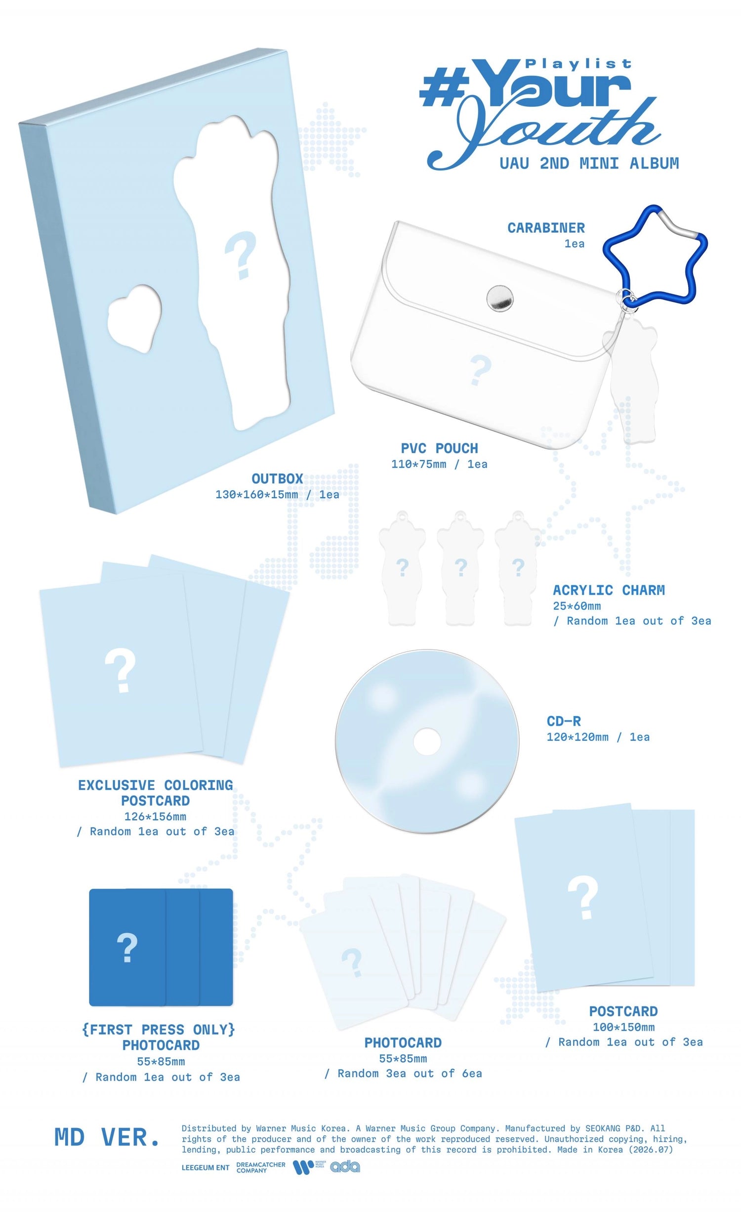 UAU 2ND MINI ALBUM - PLAYLIST #YOUR YOUTH (MD VER.) (LIMITED EDITION)