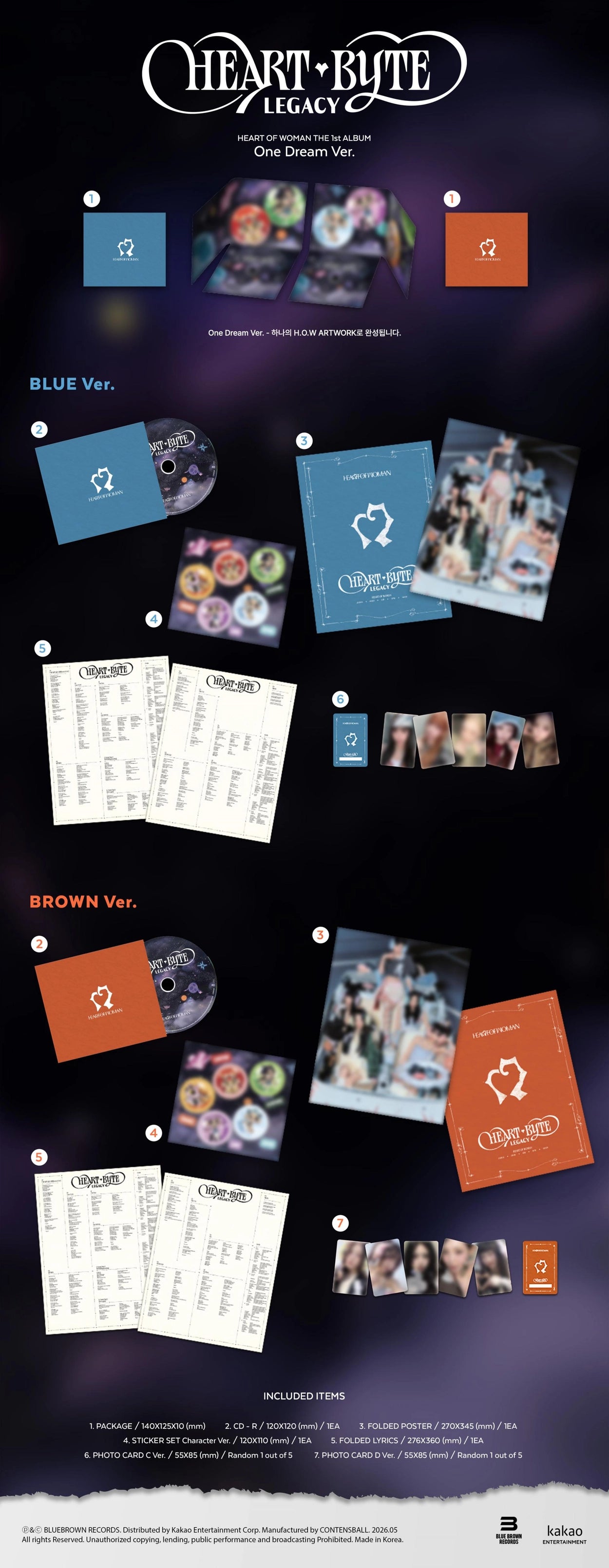 HEART OF WOMAN 1ST ALBUM - HEART BYTE : LEGACY (ONE DREAM VER.)