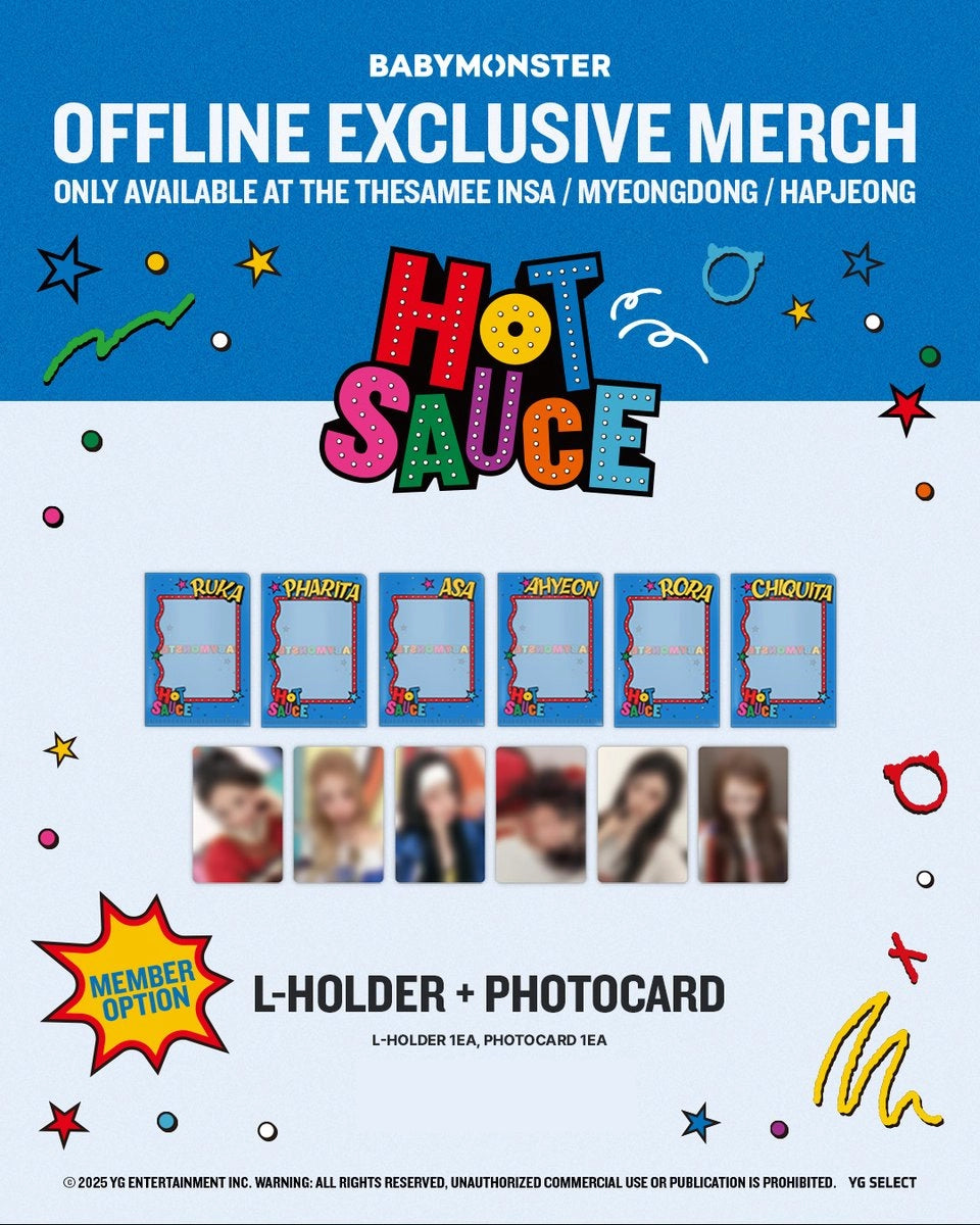 BABYMONSTER - HOT SAUCE MINI L-HOLDER + PHOTOCARD BABYMONSTER - HOT SAUCE MINI L-HOLDER + PHOTOCARD