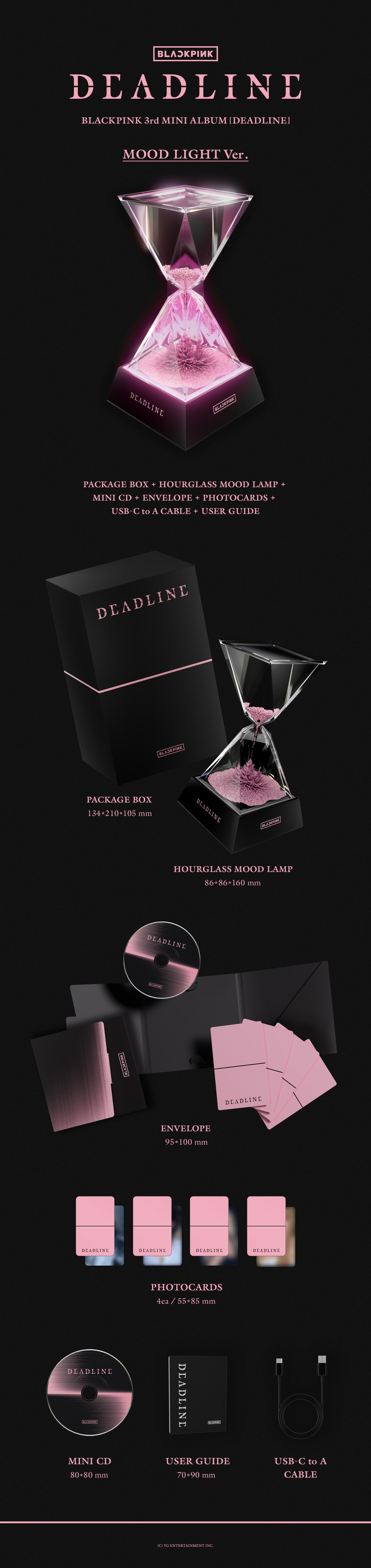 BLACKPINK 3RD MINI ALBUM - DEADLINE (MOOD LIGHT VER.) (LIMITED)