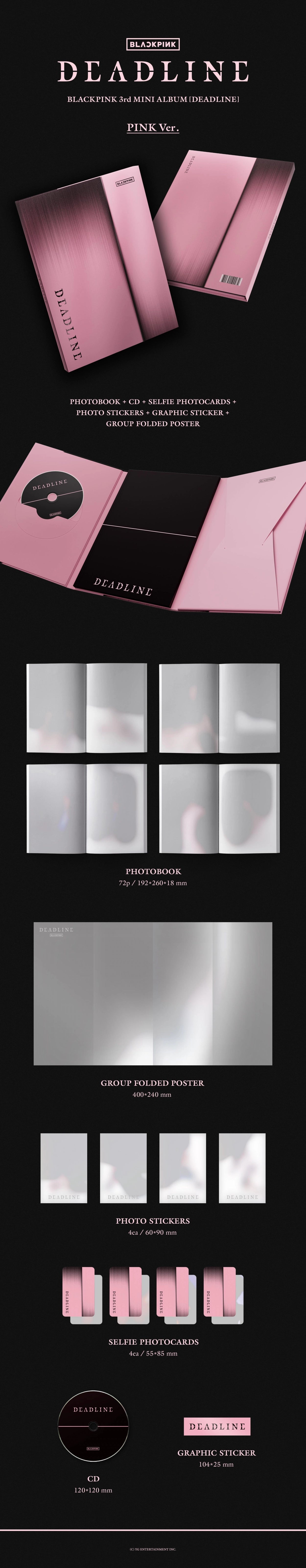 BLACKPINK 3RD MINI ALBUM - DEADLINE (BLACK VER / PINK VER)