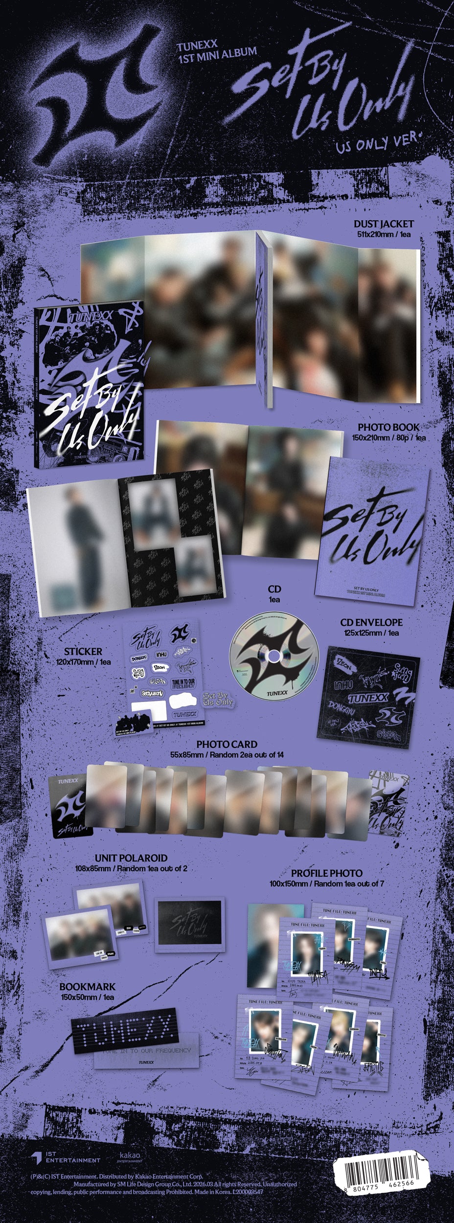 TUNEXX 1ST MINI ALBUM - SET BY US ONLY
