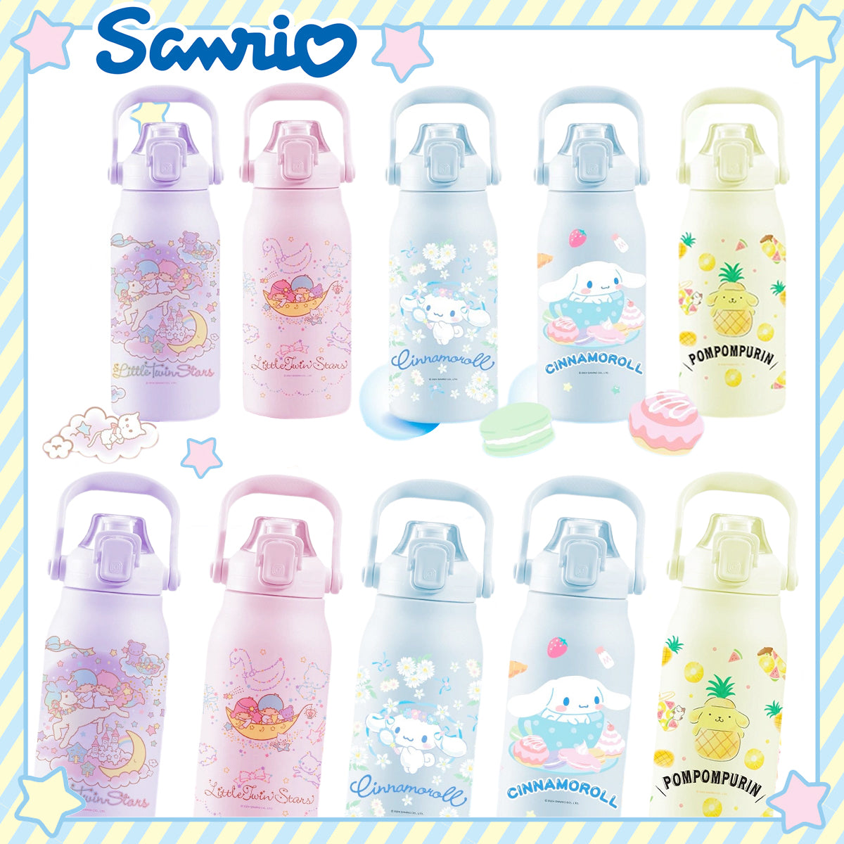 SANRIO© Water Bottle Dessert 1000ml (Thailand Edition)