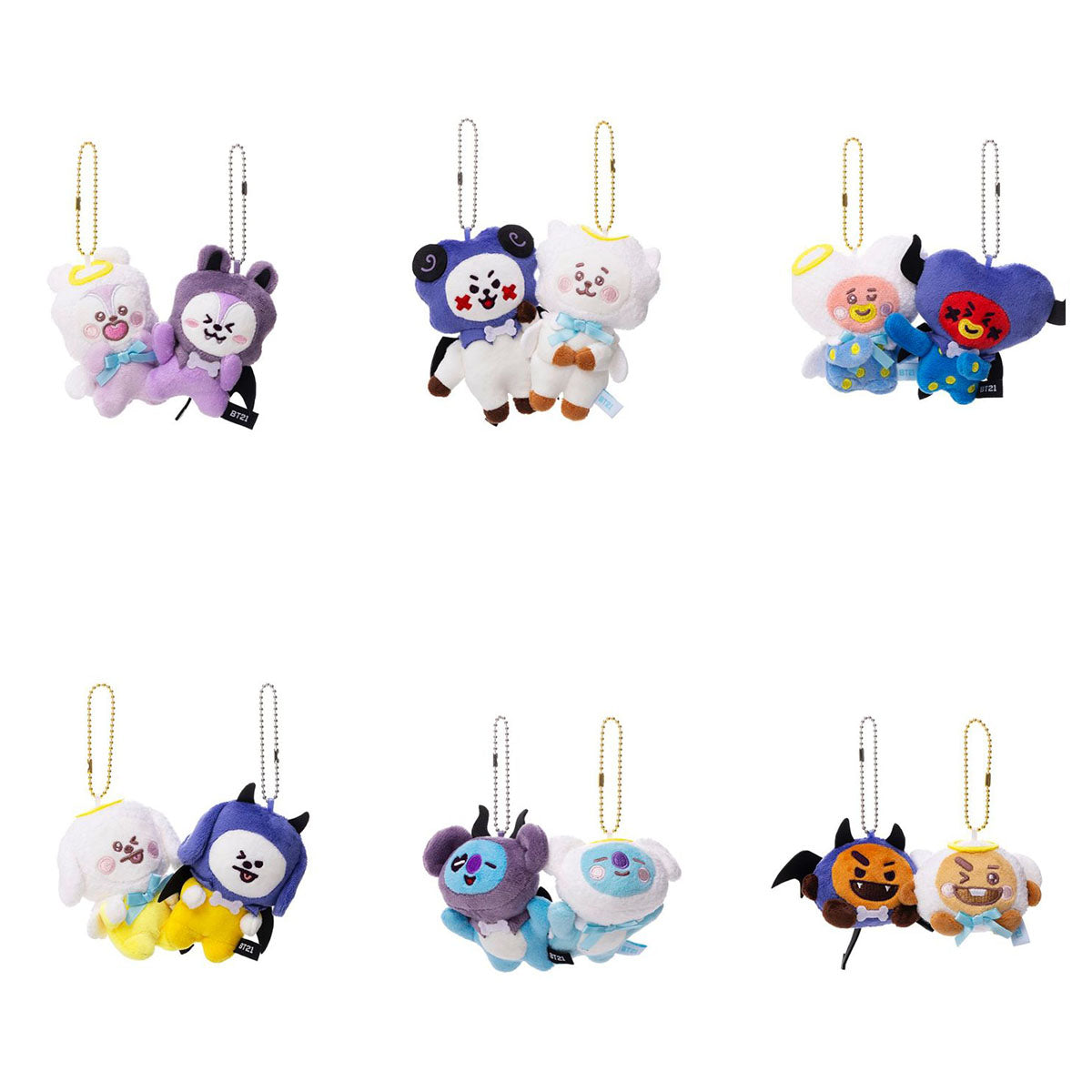 BT21© Angel & Villain Hanging Plush Pair(Japan Edition)