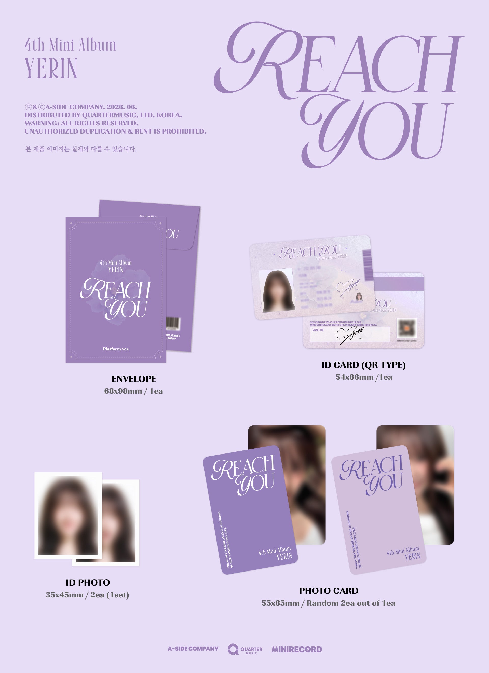 YERIN 4TH MINI ALBUM - REACH YOU (PLATFORM VER.)